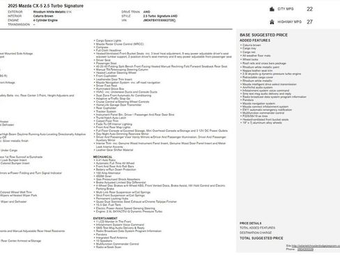 Certified 2025 MAZDA CX-5 Signature AWD/4WD image 31