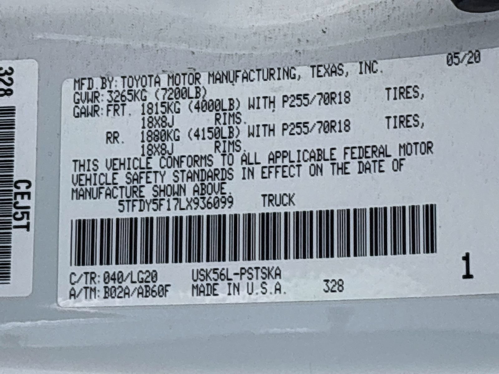 Used 2020 Toyota Tundra SR5 w/ SR5 Leather Package AWD/4WD image 29