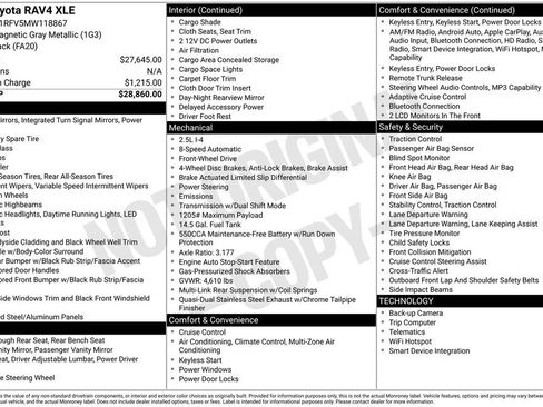 Used 2021 Toyota RAV4 XLE image 8