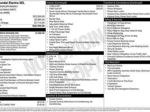 Used 2023 Hyundai Elantra SEL w/ Convenience Package FWD image 1