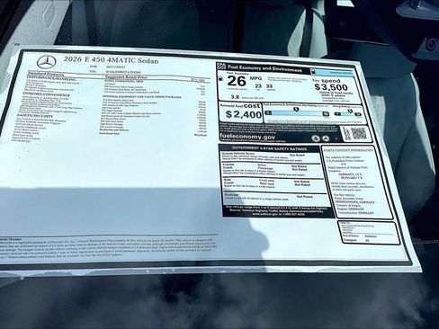 New 2026 Mercedes-Benz E 450 4MATIC Sedan image 14