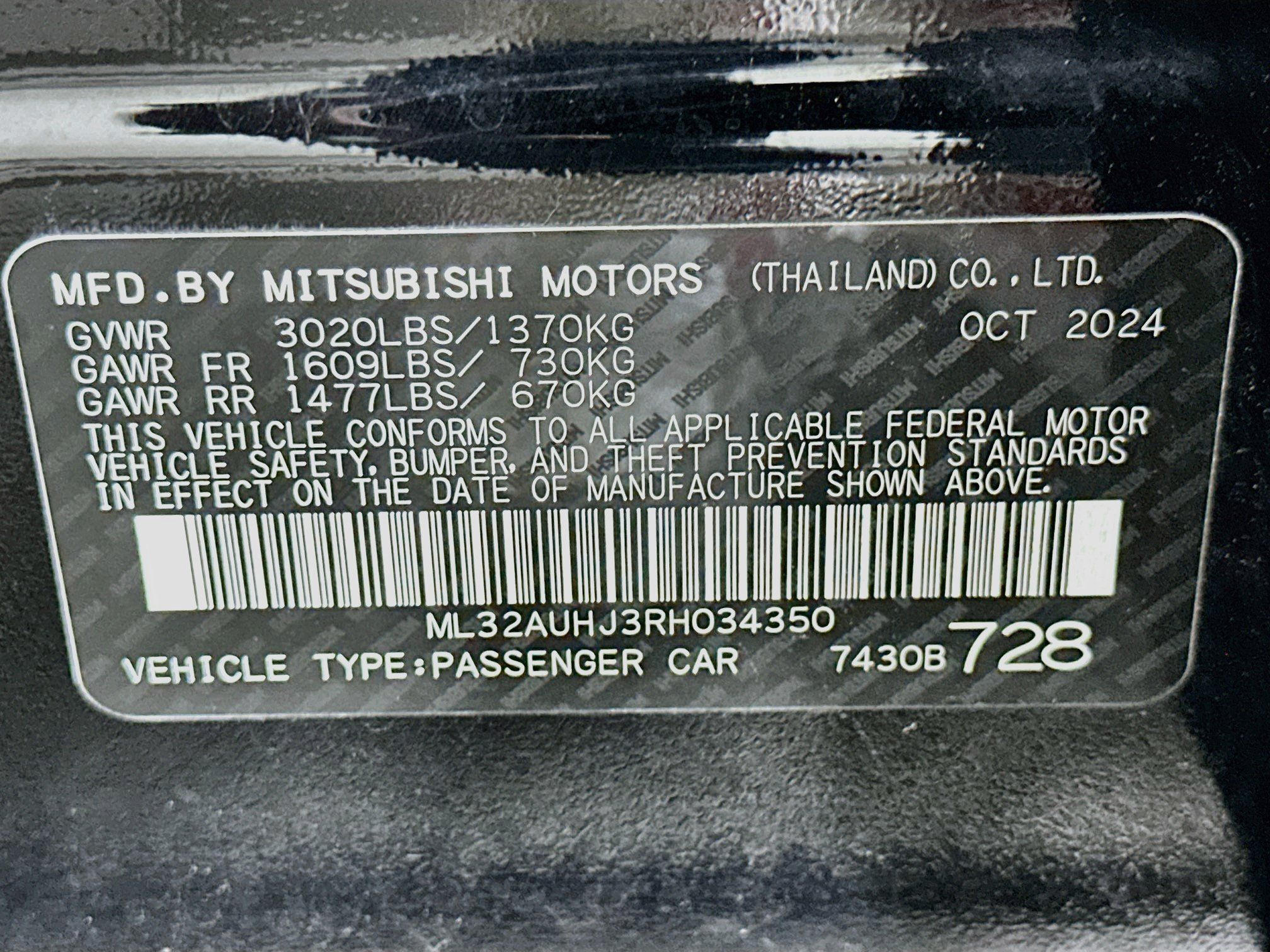Used 2024 Mitsubishi Mirage ES FWD image 12