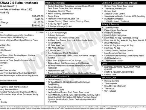 Used 2023 MAZDA MAZDA3 AWD 2.5 Turbo Hatchback image 4