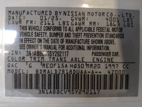 Used 2025 Nissan Sentra SV w/ All-Weather Package FWD image 33