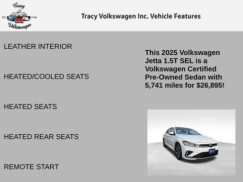 Certified 2025 Volkswagen Jetta SEL image 11