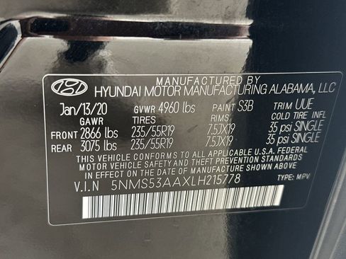 Used 2020 Hyundai Santa Fe Limited image 45