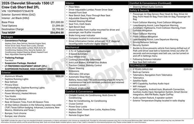 New 2026 Chevrolet Silverado 1500 LT AWD/4WD image 26