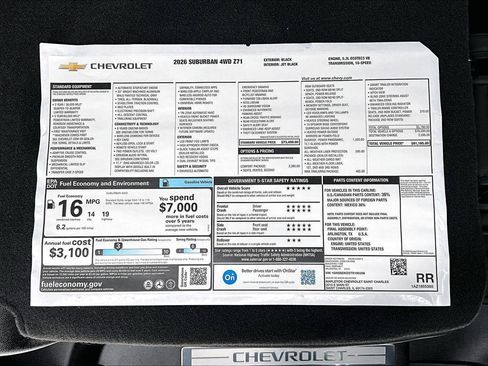 New 2026 Chevrolet Suburban Z71 w/ Comfort Package image 13