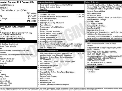 Used 2023 Chevrolet Camaro ZL1 RWD image 12