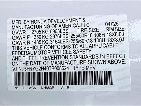 New 2026 Honda Pilot EX-L image 8