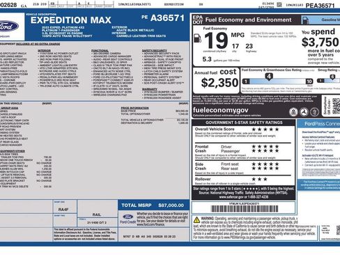Used 2023 Ford Expedition Max Platinum RWD image 1