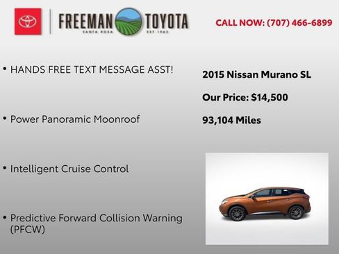 Used 2015 Nissan Murano SL w/ SL Technology Package FWD image 10