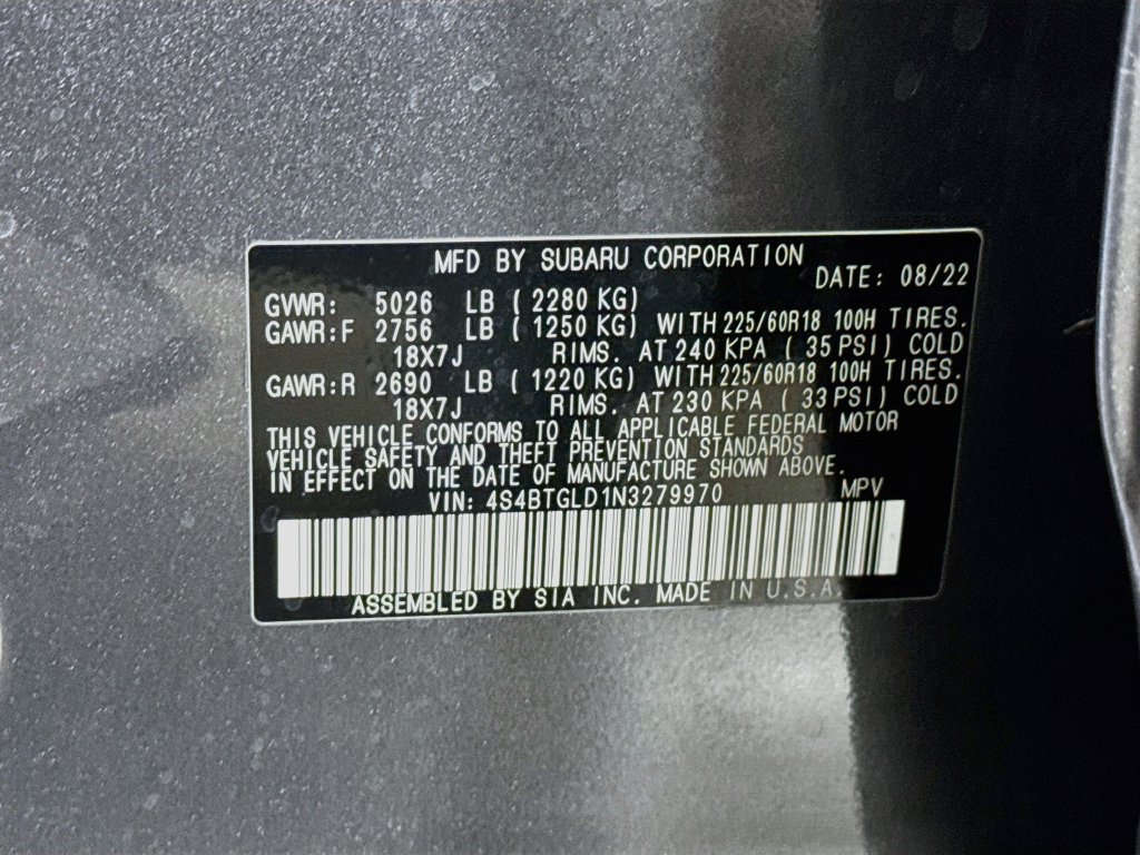 Certified 2022 Subaru Outback Onyx Edition XT AWD/4WD image 42
