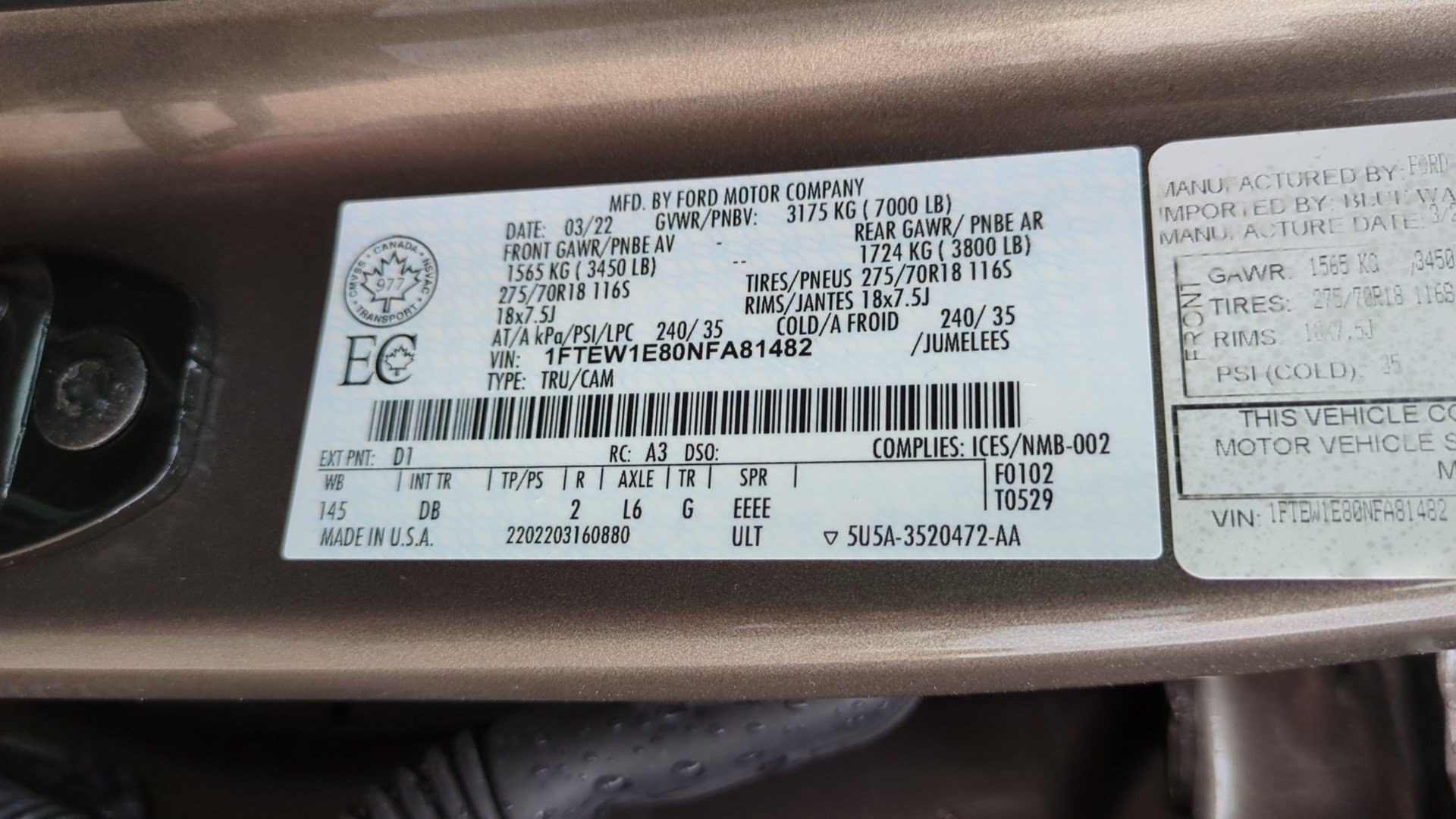 Used 2022 Ford F150 Tremor AWD/4WD image 34