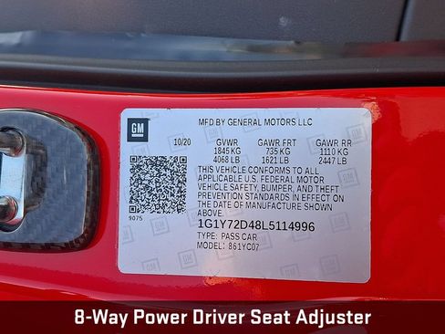 Used 2020 Chevrolet Corvette Stingray Preferred Cpe w/ 2LT Preferred Equipment Group RWD image 23