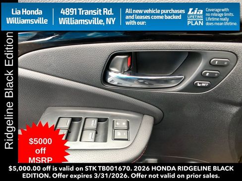 New 2026 Honda Ridgeline Black Edition image 16