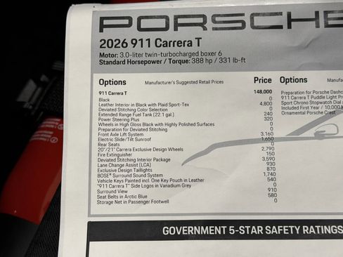 New 2026 Porsche 911 Carrera T RWD image 62