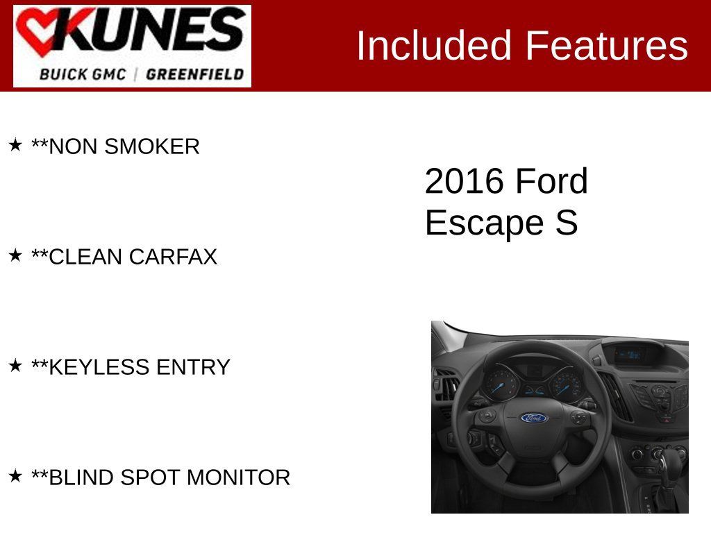 Used 2016 Ford Escape S FWD image 3