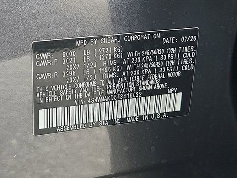 New 2026 Subaru Ascent Touring AWD/4WD image 19