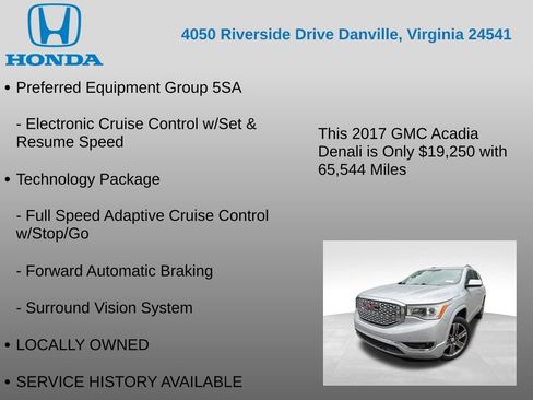 Used 2017 GMC Acadia Denali w/ Technology Package AWD/4WD image 7