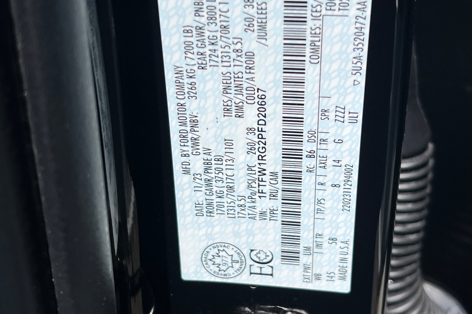 Used 2023 Ford F150 Raptor w/ Blue Interior Package AWD/4WD image 31