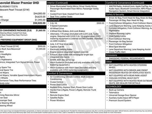 Used 2022 Chevrolet Blazer Premier w/ Enhanced Convenience Package image 15