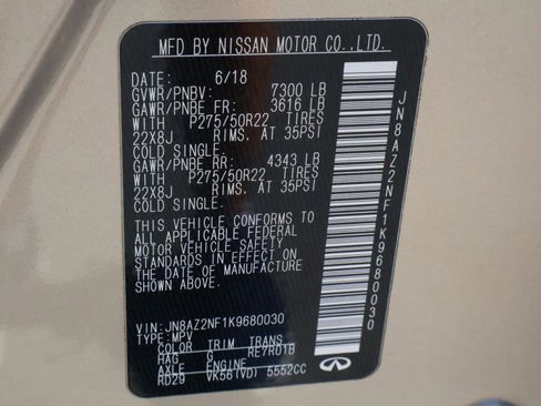 Used 2019 INFINITI QX80 Luxe w/ 22" Wheel Package image 23