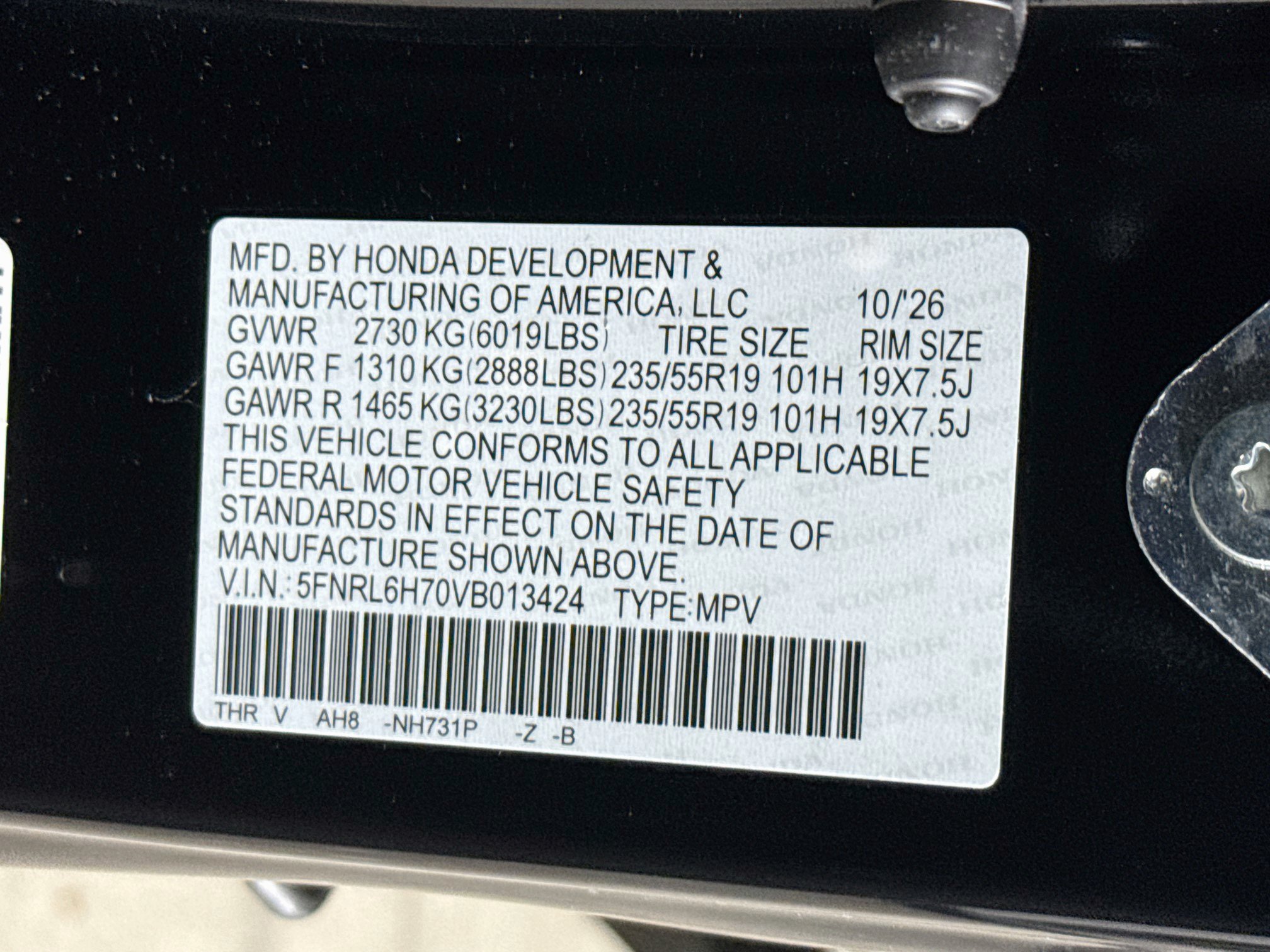New 2027 Honda Odyssey Sport-L image 40
