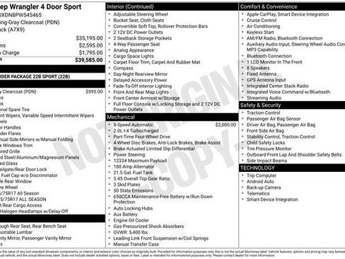 Used 2023 Jeep Wrangler Sport AWD/4WD image 15