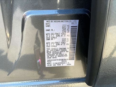 New 2026 Nissan Frontier PRO-4X w/ Pro-4x Convenience Package image 14