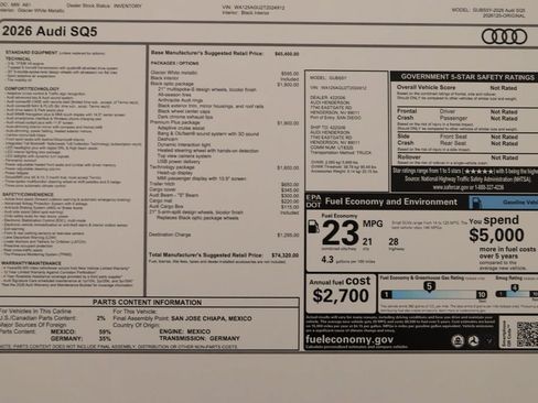 New 2026 Audi SQ5 Premium Plus AWD/4WD image 41