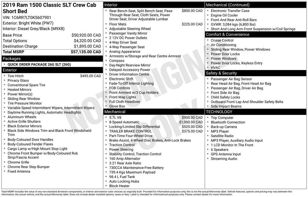 Used 2019 RAM 1500 Classic SLT AWD/4WD image 8