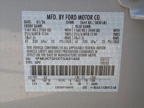 New 2026 Ford Explorer Active image 18