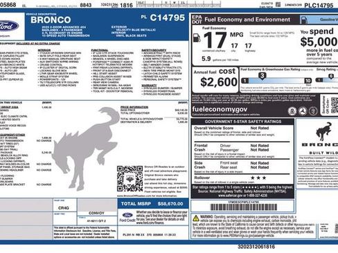 Used 2023 Ford Bronco Badlands w/ Sasquatch Package AWD/4WD image 39
