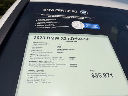 Used 2023 BMW X3 sDrive30i w/ Convenience Package w/ZPA RWD image 20