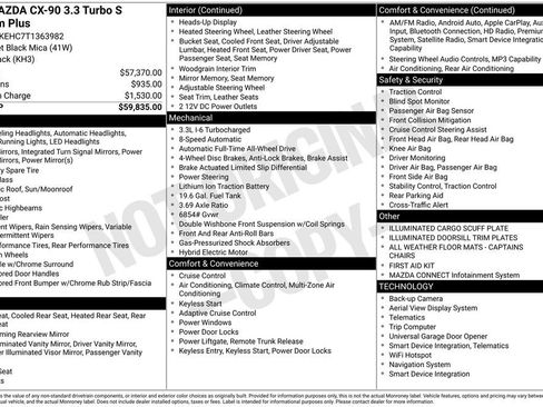 New 2026 MAZDA CX-90 3.3 Turbo S w/ Premium Plus image 6