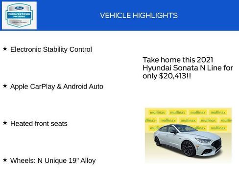 Used 2021 Hyundai Sonata N Line w/ Cargo Package FWD image 19