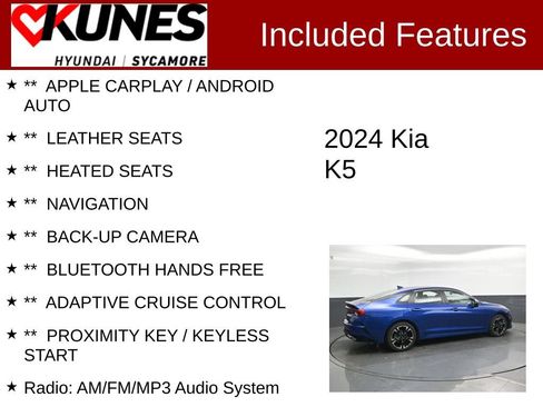 Used 2024 Kia K5 GT-Line w/ GT-Line Premium Package AWD/4WD image 2