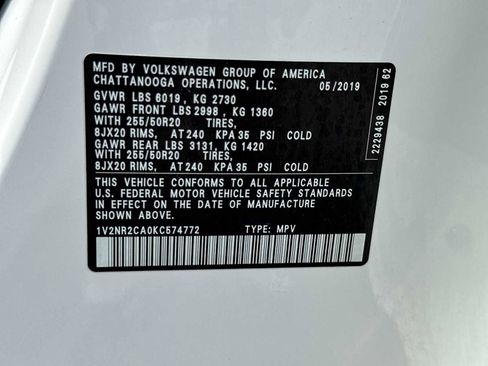 Used 2019 Volkswagen Atlas SEL Premium AWD/4WD image 43