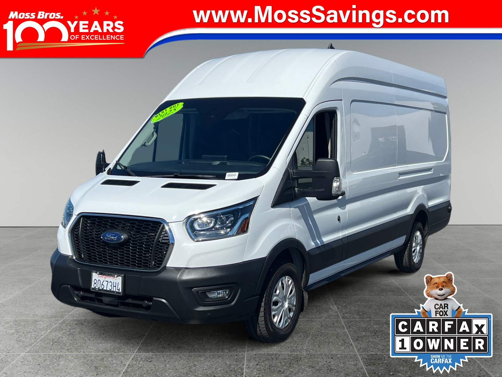 Used 2025 Ford Transit 350 148 High Roof Extended w/ Interior Upgrade Package RWD image 1