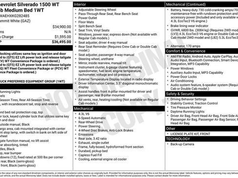 Used 2019 Chevrolet Silverado 1500 W/T image 8