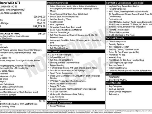 Used 2018 Subaru WRX STI w/ Popular Package #1 image 5