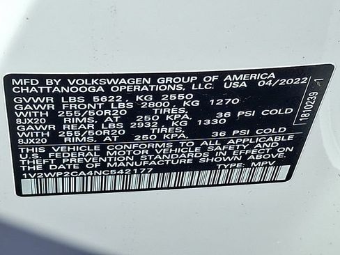 Used 2022 Volkswagen Atlas SE FWD image 22
