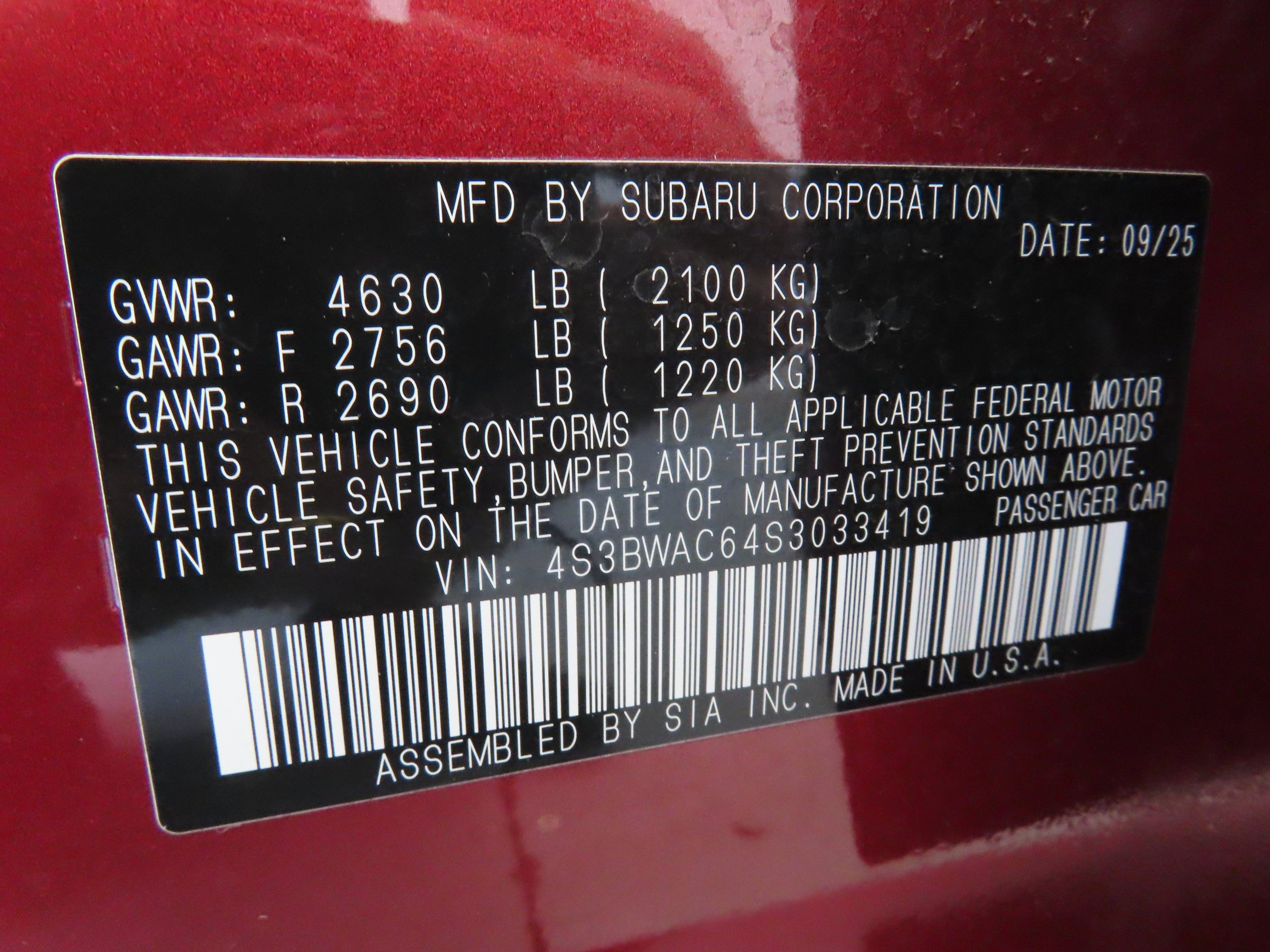 Used 2025 Subaru Legacy Premium w/ Popular Package #1A AWD/4WD image 27