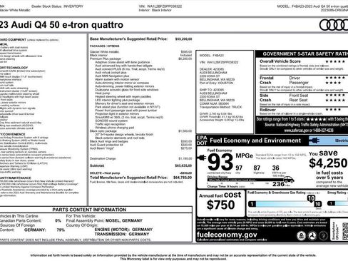 Used 2023 Audi Q4 e-tron Premium Plus w/ Premium Plus AWD/4WD image 5