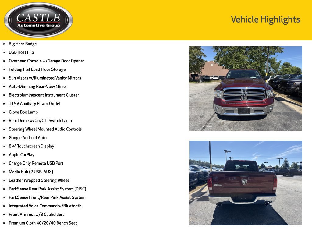 Used 2018 RAM 1500 Big Horn RWD image 16