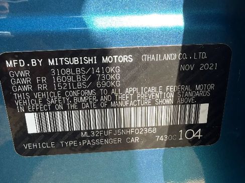 Used 2022 Mitsubishi Mirage G4 LE FWD image 30