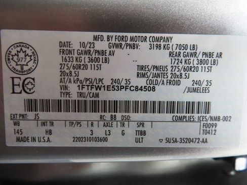 Used 2023 Ford F150 Lariat w/ Equipment Group 502A High AWD/4WD image 86