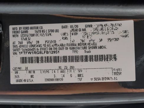 Used 2020 Ford F150 Raptor w/ Equipment Group 802A Luxury AWD/4WD image 64