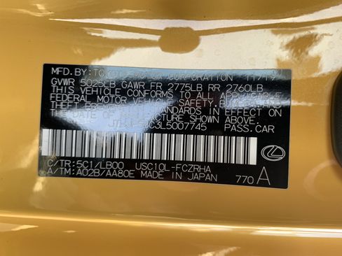 Certified 2020 Lexus RC F w/ Performance Package image 36